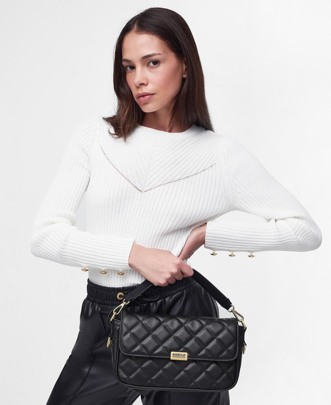 Barbour Quilted Soho Crossbody Ladies Bag in Black Norton Barrie