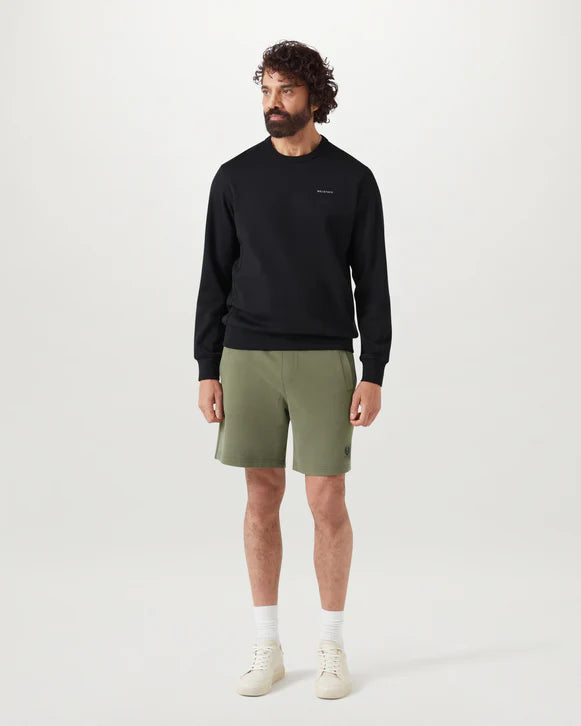Belstaff Alloy Crewneck Sweat Top in Black Model
