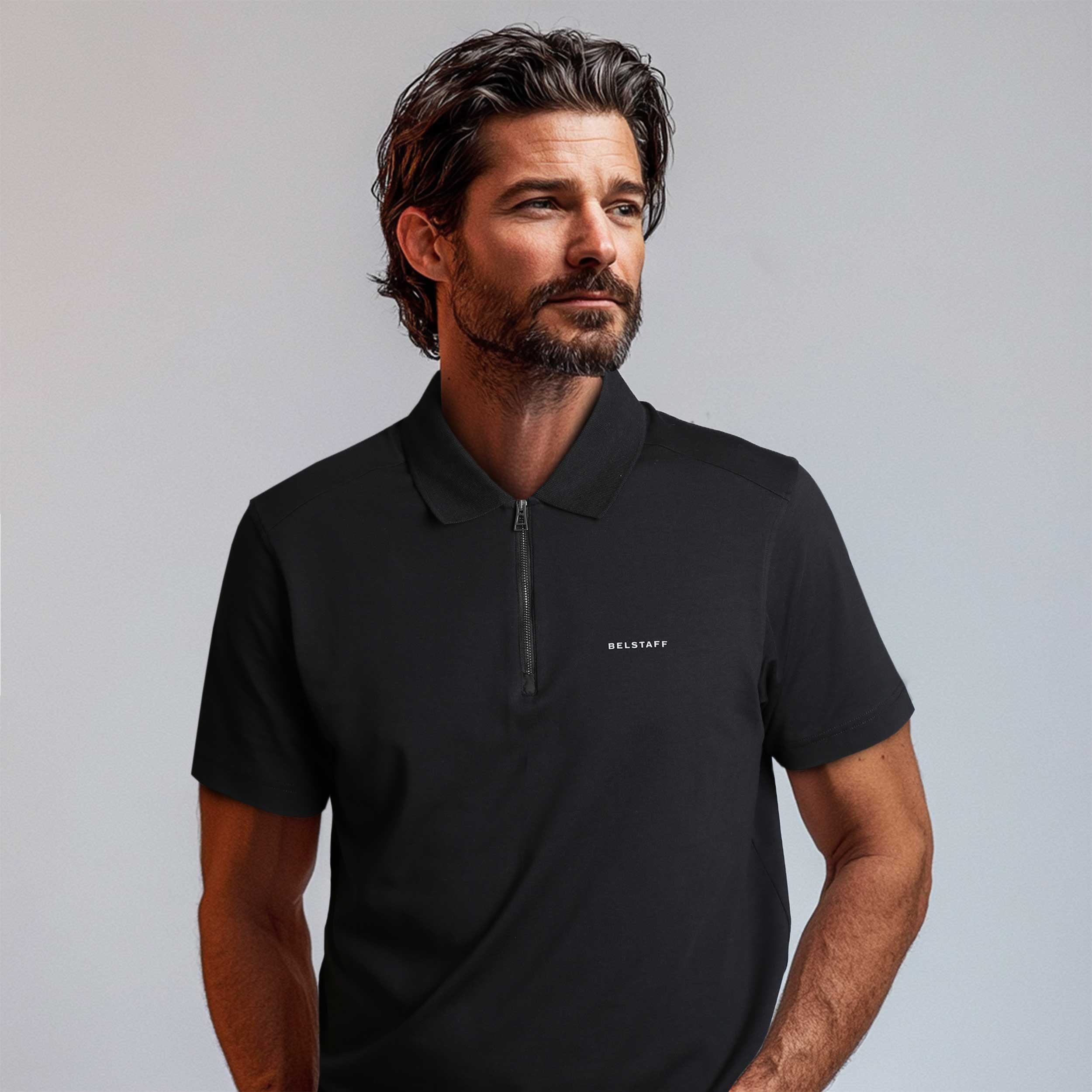 Belstaff Alloy Polo Shirt in Black