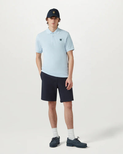 Belstaff Alloy Sweat Short in Dark Ink Model