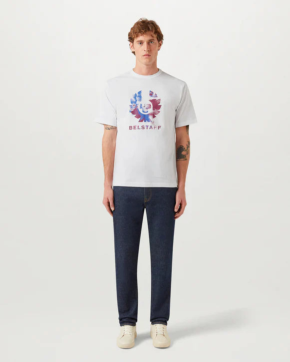 Belstaff Blur Phoenix Graphic T-Shirt in White Model