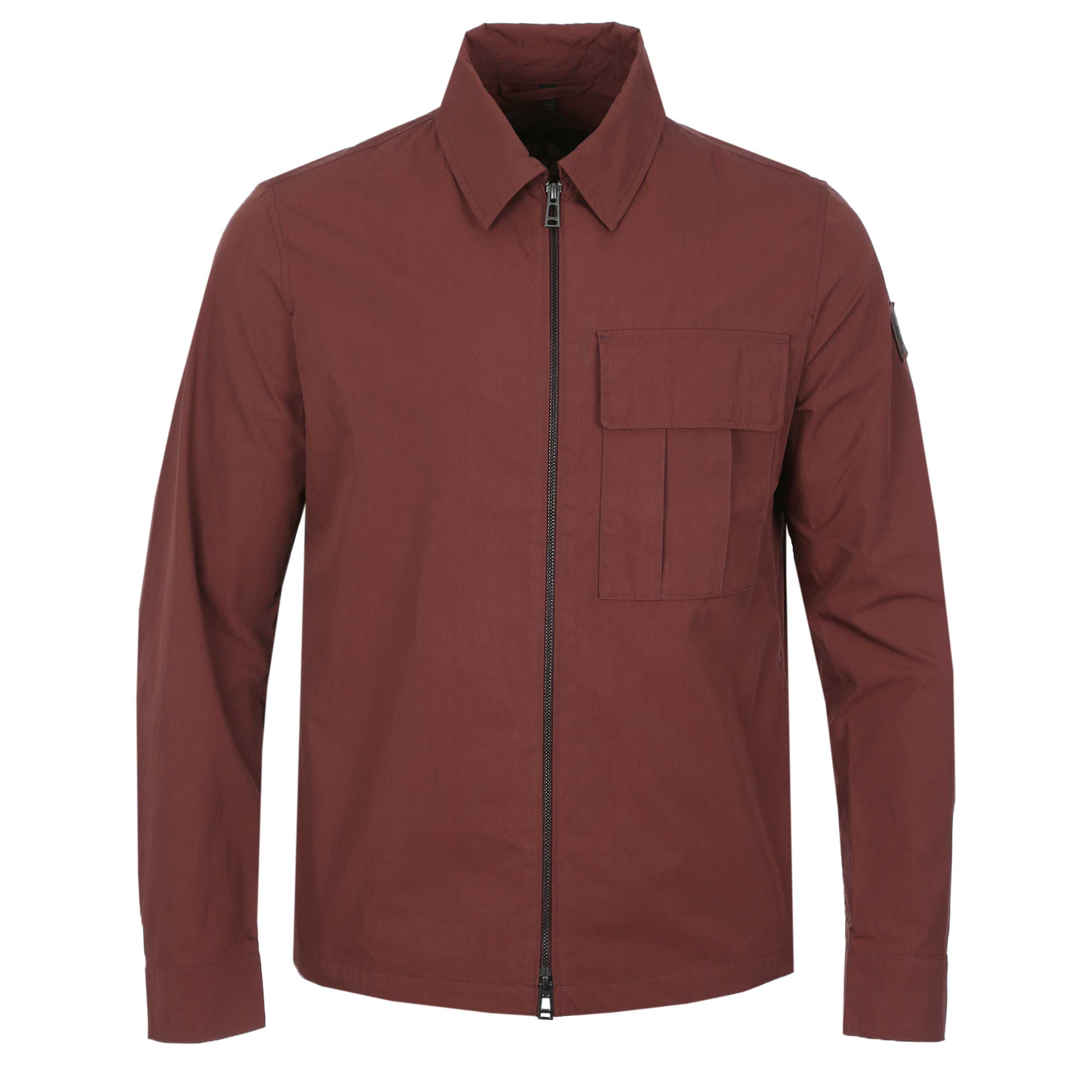Belstaff Cargo Overshirt in Oxblood