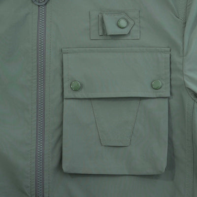 Belstaff Castmaster Overshirt in Mineral Green Pocket