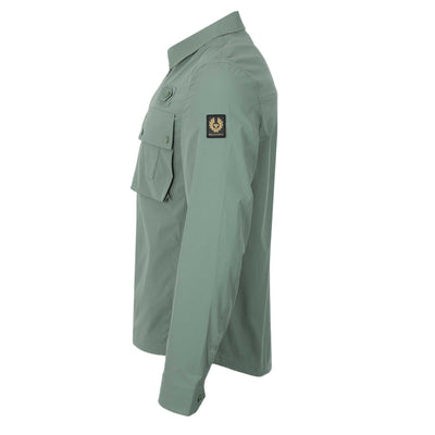 Belstaff Castmaster Overshirt in Mineral Green Side