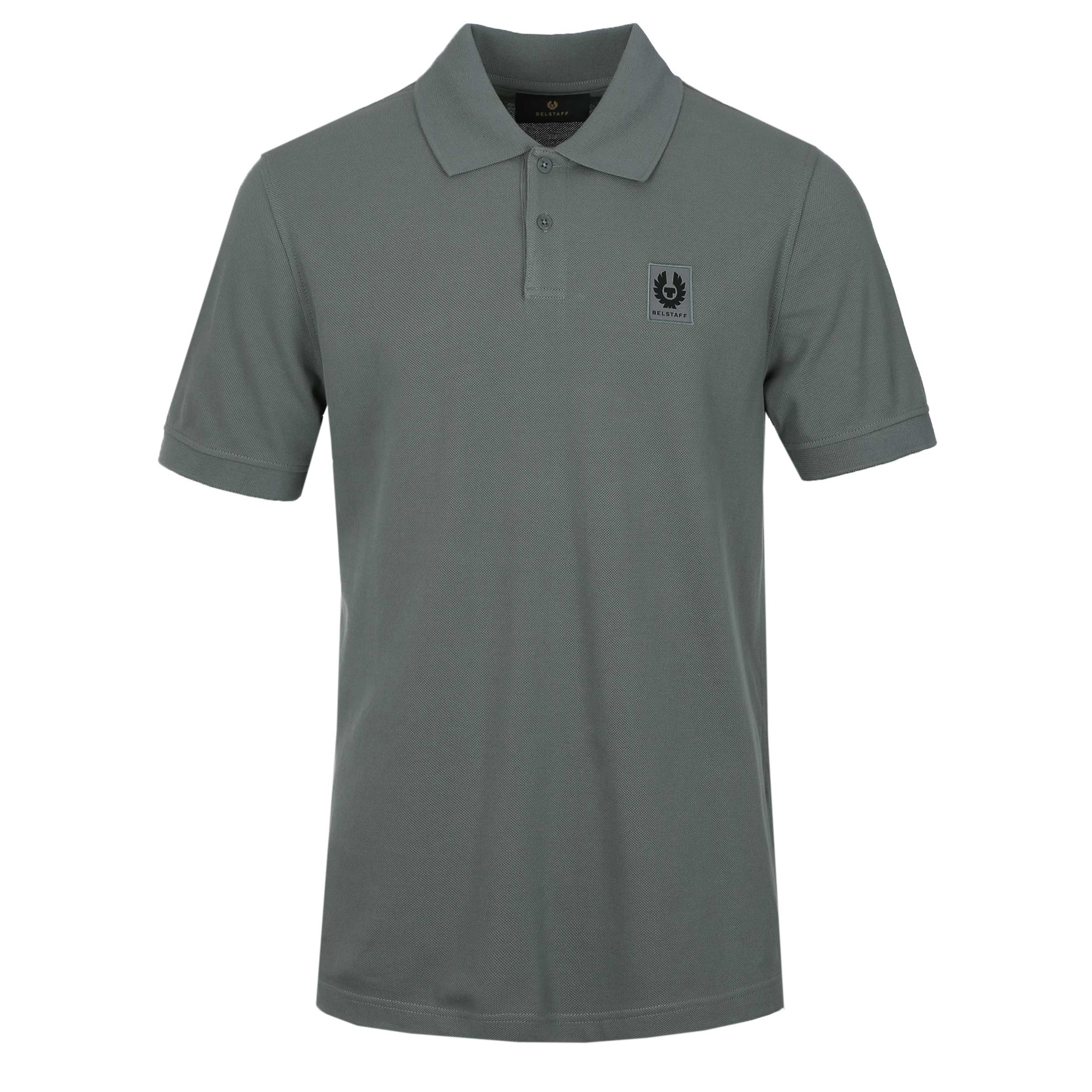 Belstaff Classic Short Sleeve Polo Shirt in Atlantic Grey
