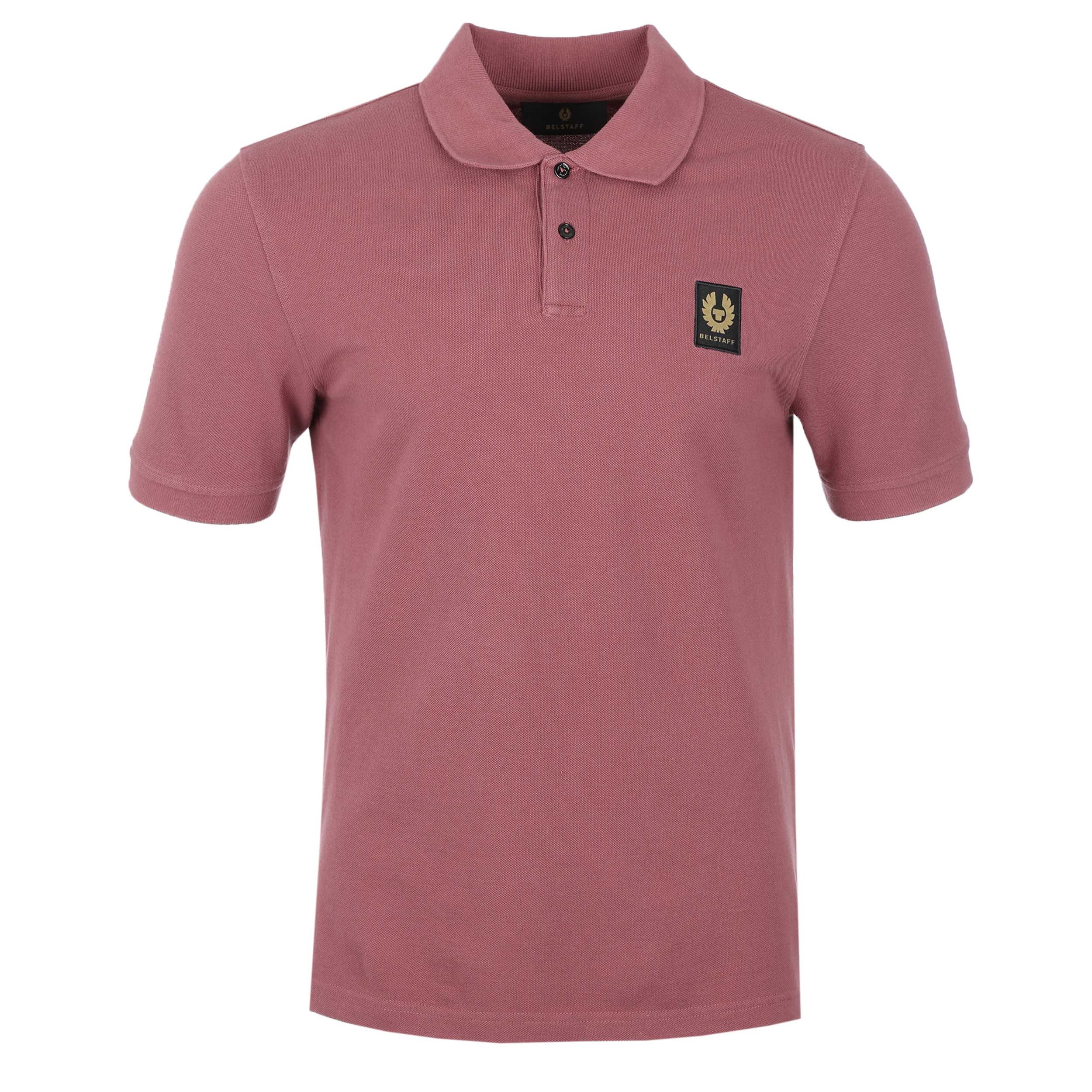 Belstaff Classic Short Sleeve Polo Shirt in Mulberry