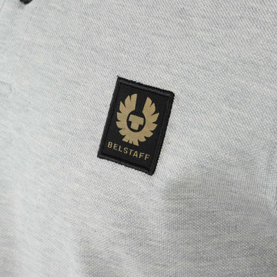 Belstaff Classic Short Sleeve Polo Shirt in Old Silver Heather Logo