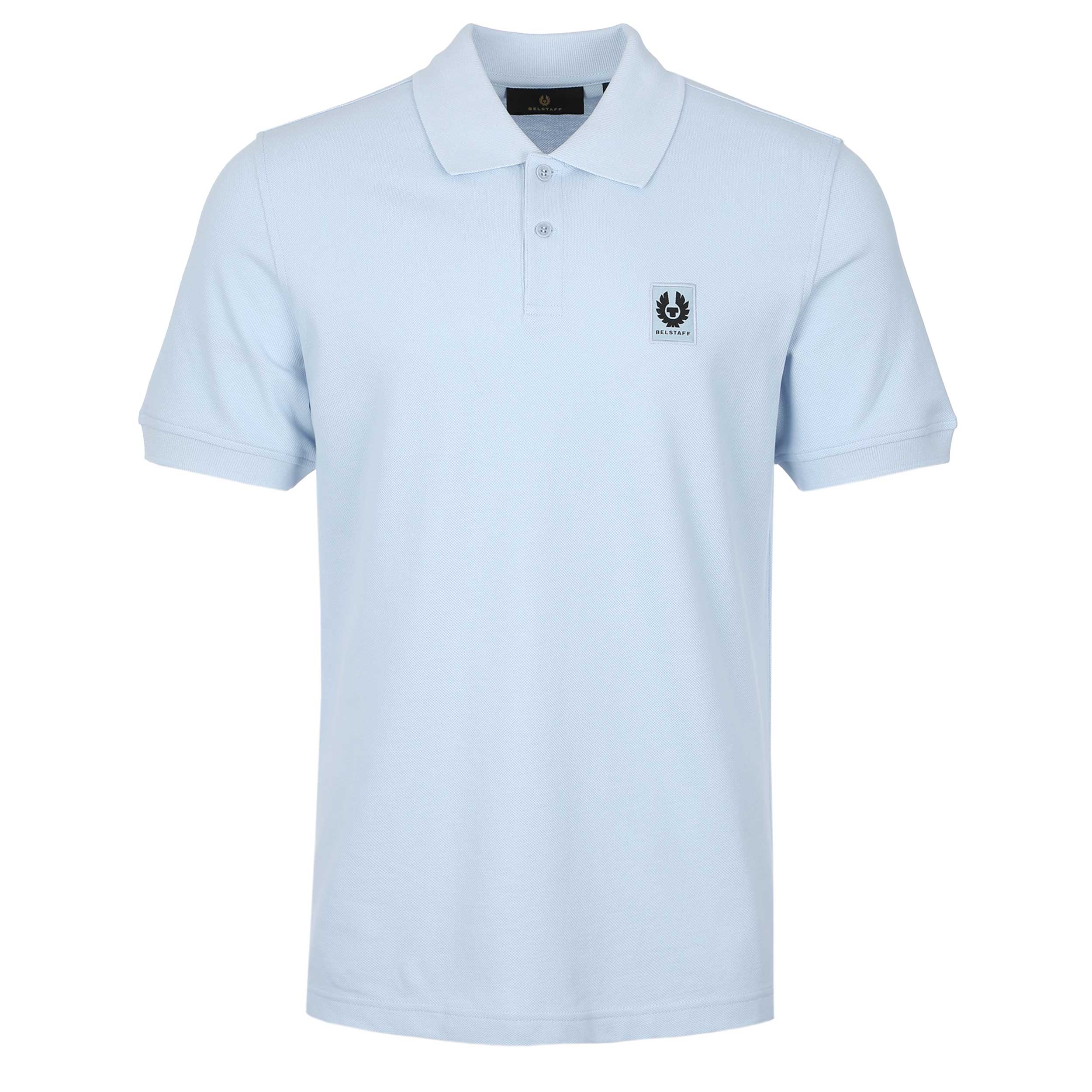 Belstaff Classic Short Sleeve Polo Shirt in Sky Blue