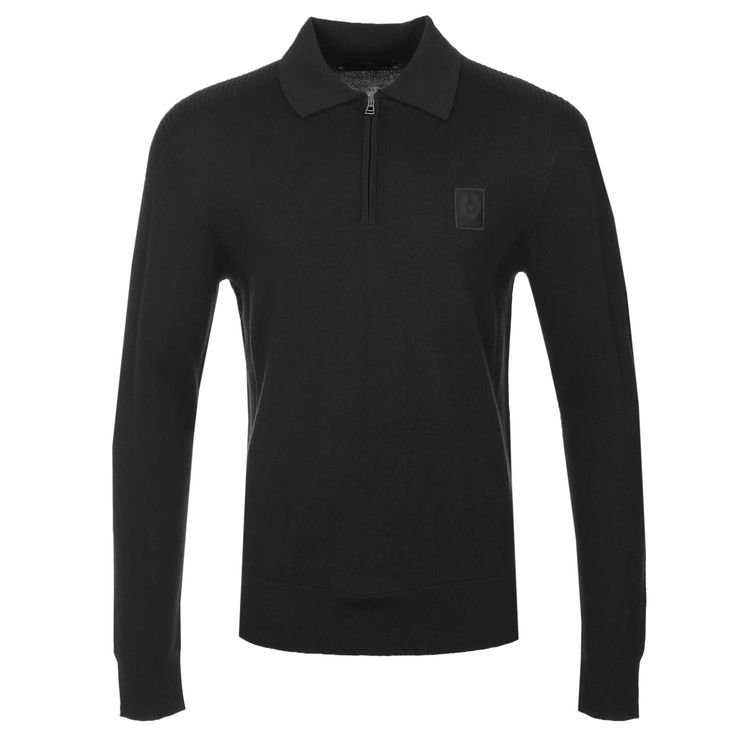 Belstaff Colden Knitted Polo in Black