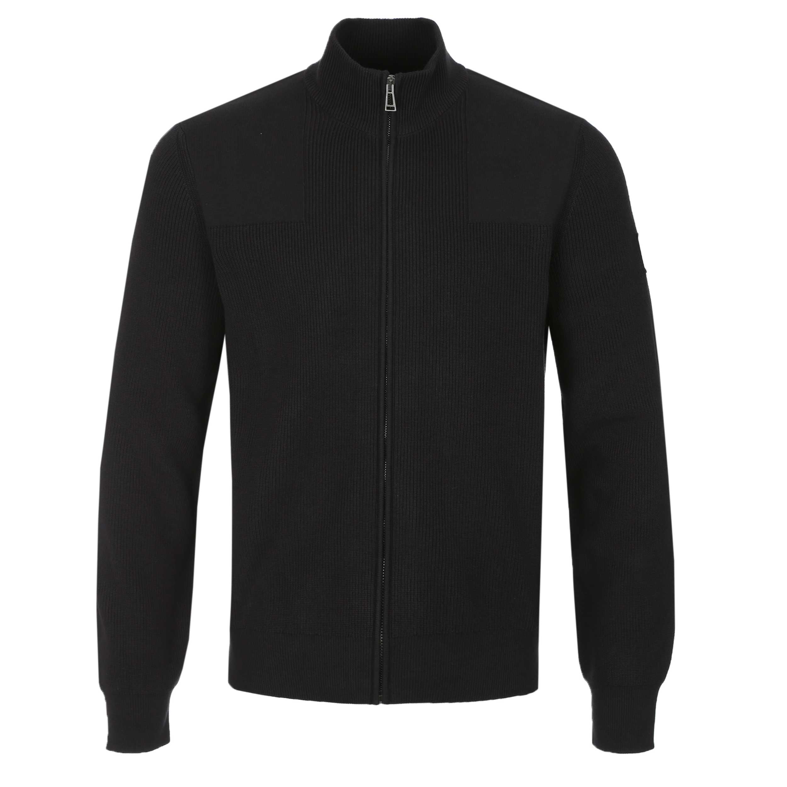 Belstaff Commander Full Zip Knitwear in Black