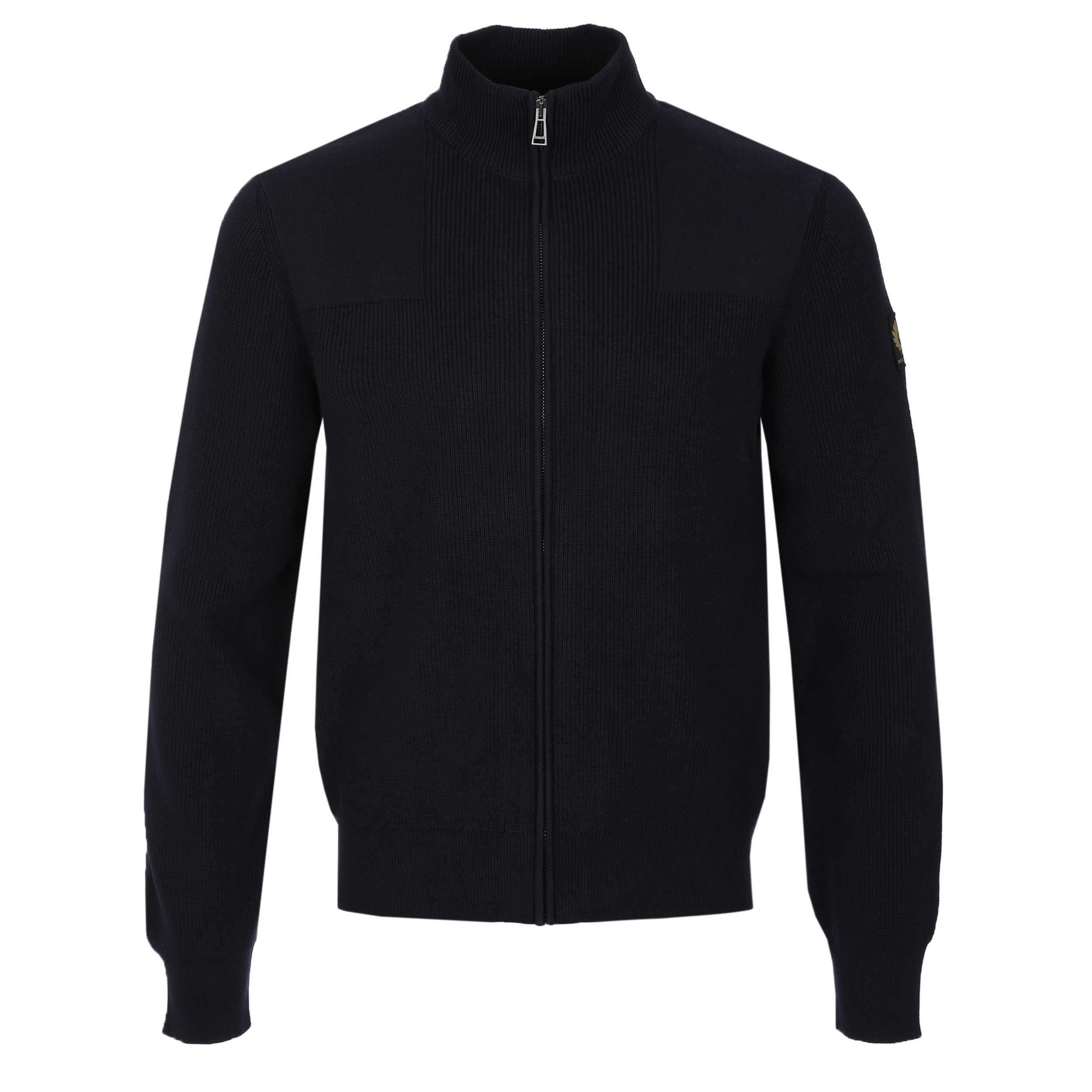 Belstaff Commander Full Zip Knitwear in Dark Ink