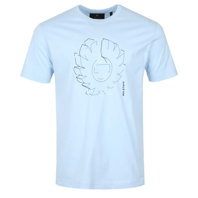 Belstaff Deconstructed Phoenix Graphic T-Shirt in Sky Blue