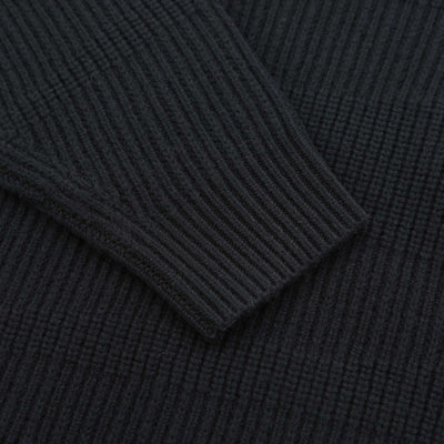 Belstaff Eden Mock Neck Jumper Ladies Knitwear in Black Cuff