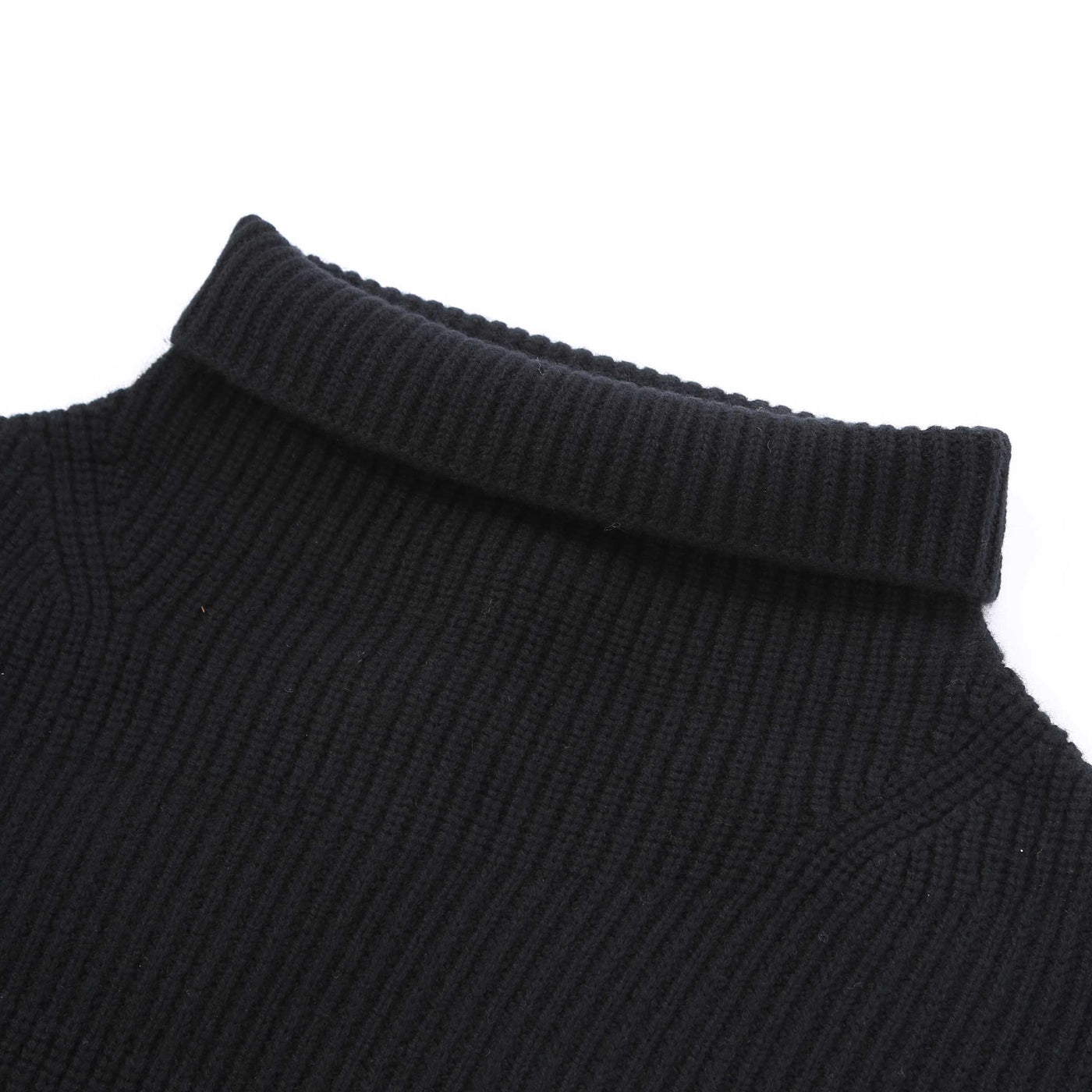 Belstaff Eden Mock Neck Jumper Ladies Knitwear in Black Neck