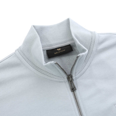 Belstaff Full Zip Sweat Top in Quarry Blue Collar