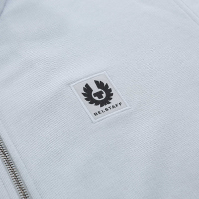 Belstaff Full Zip Sweat Top in Quarry Blue Logo