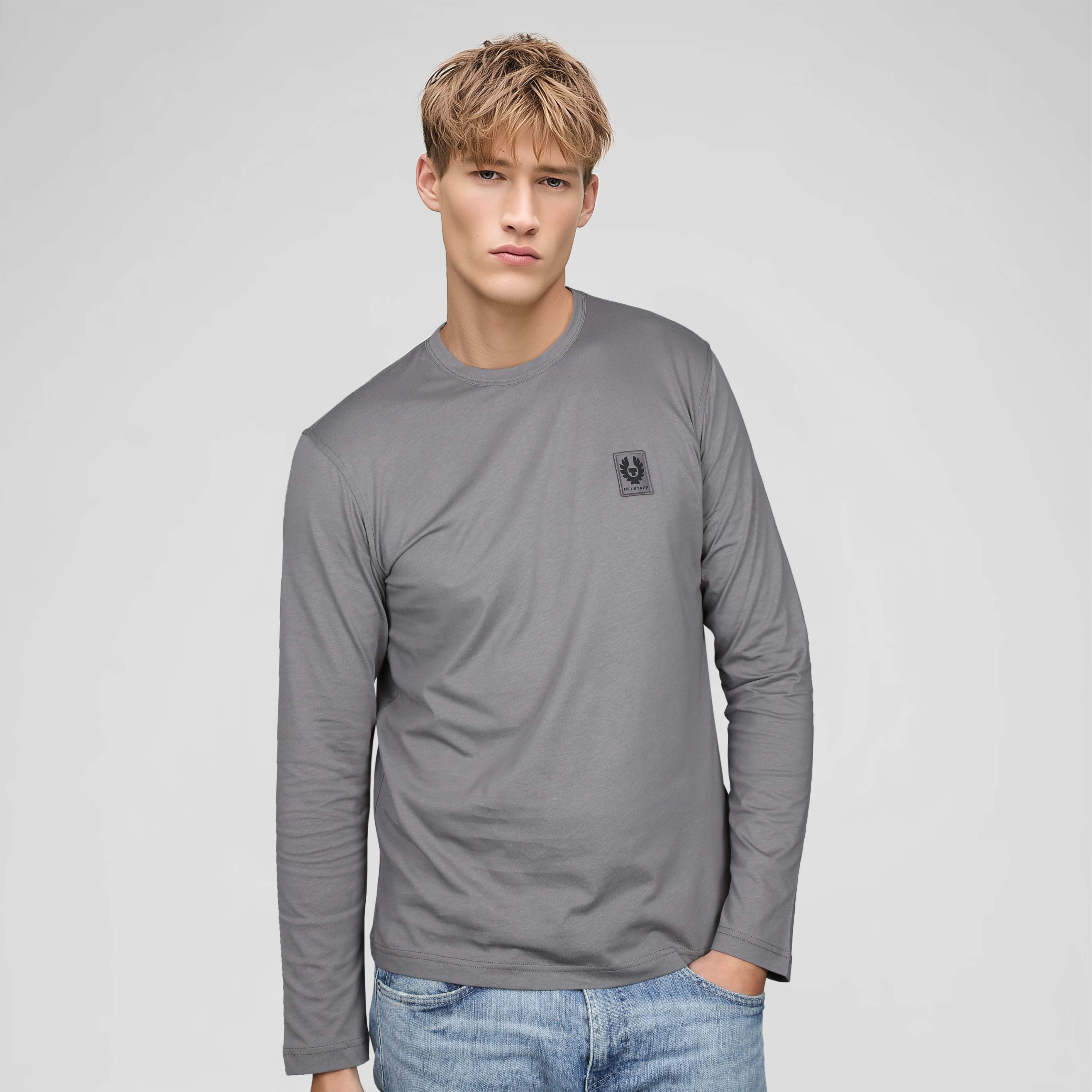 Belstaff Long Sleeve T Shirt in Tornado Grey