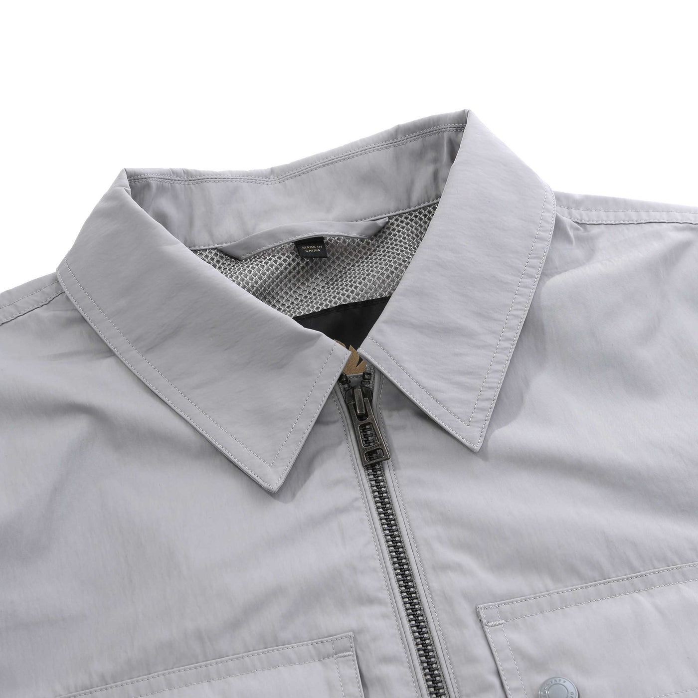 Belstaff Outline Overshirt in Cloud Grey Collar
