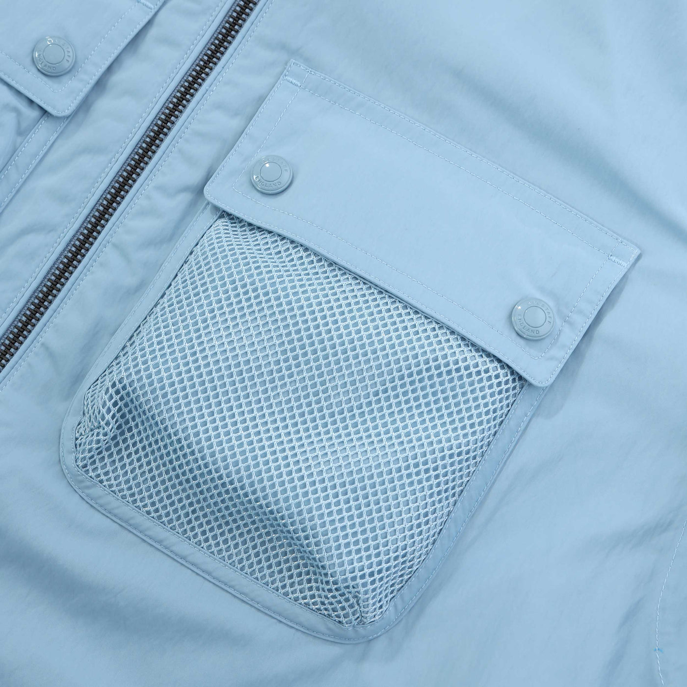 Belstaff Outline Overshirt in Skyline Blue Mesh Pocket