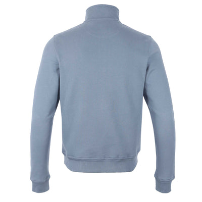 Belstaff Quarter Zip Sweat Top Blue Flint Back