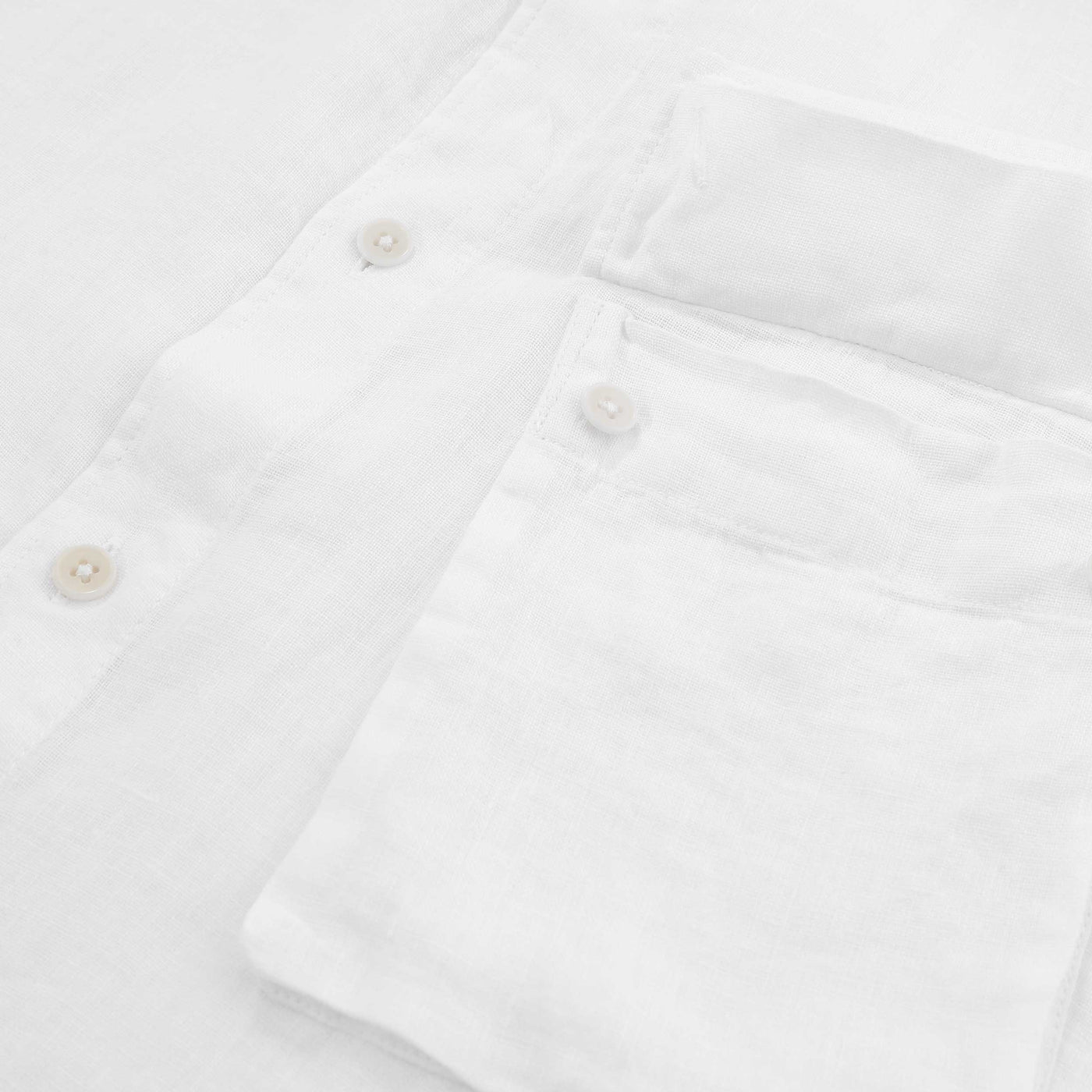 Belstaff Scale Linen Shirt in White Pocket