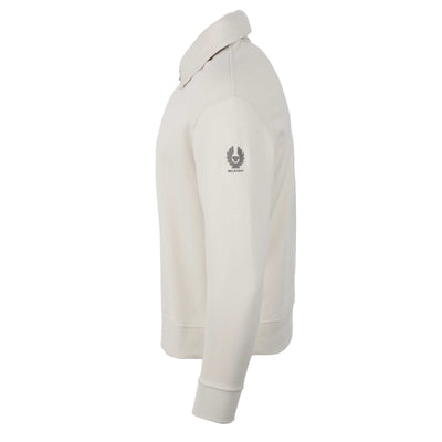 Belstaff Signature Quarter Zip Ladies Sweatshirt in Moonbeam Side