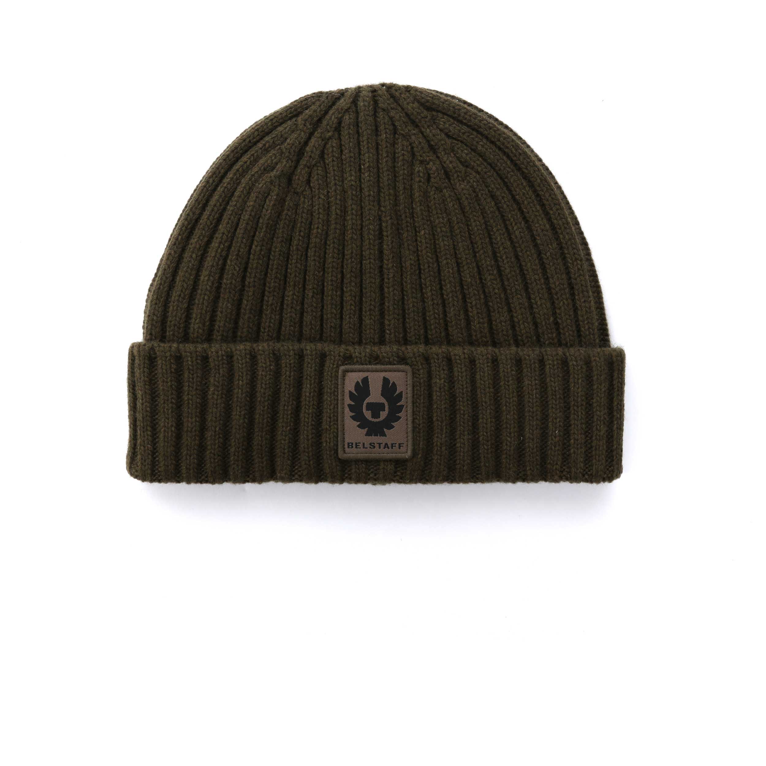 Belstaff Watch Beanie in Khaki Green
