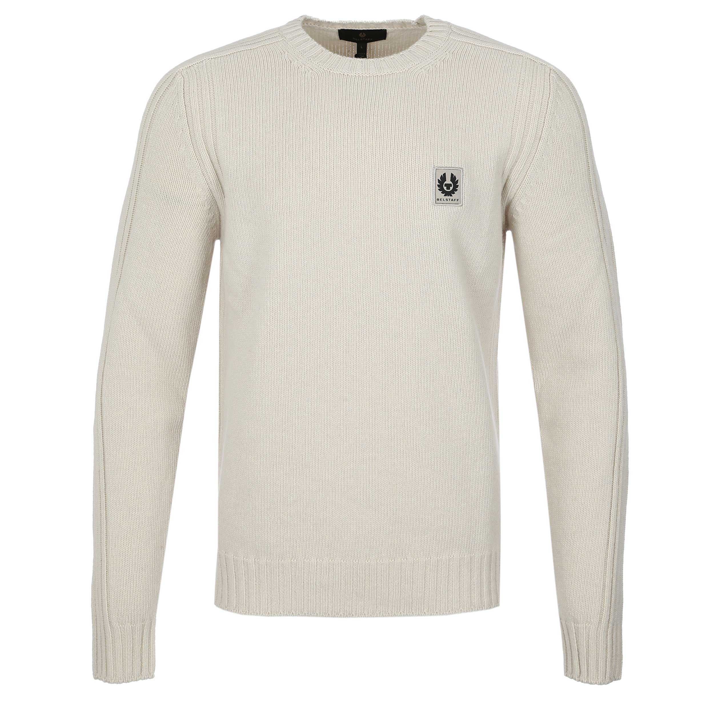 Belstaff Watch Crewneck Knitwear in Pale Stone