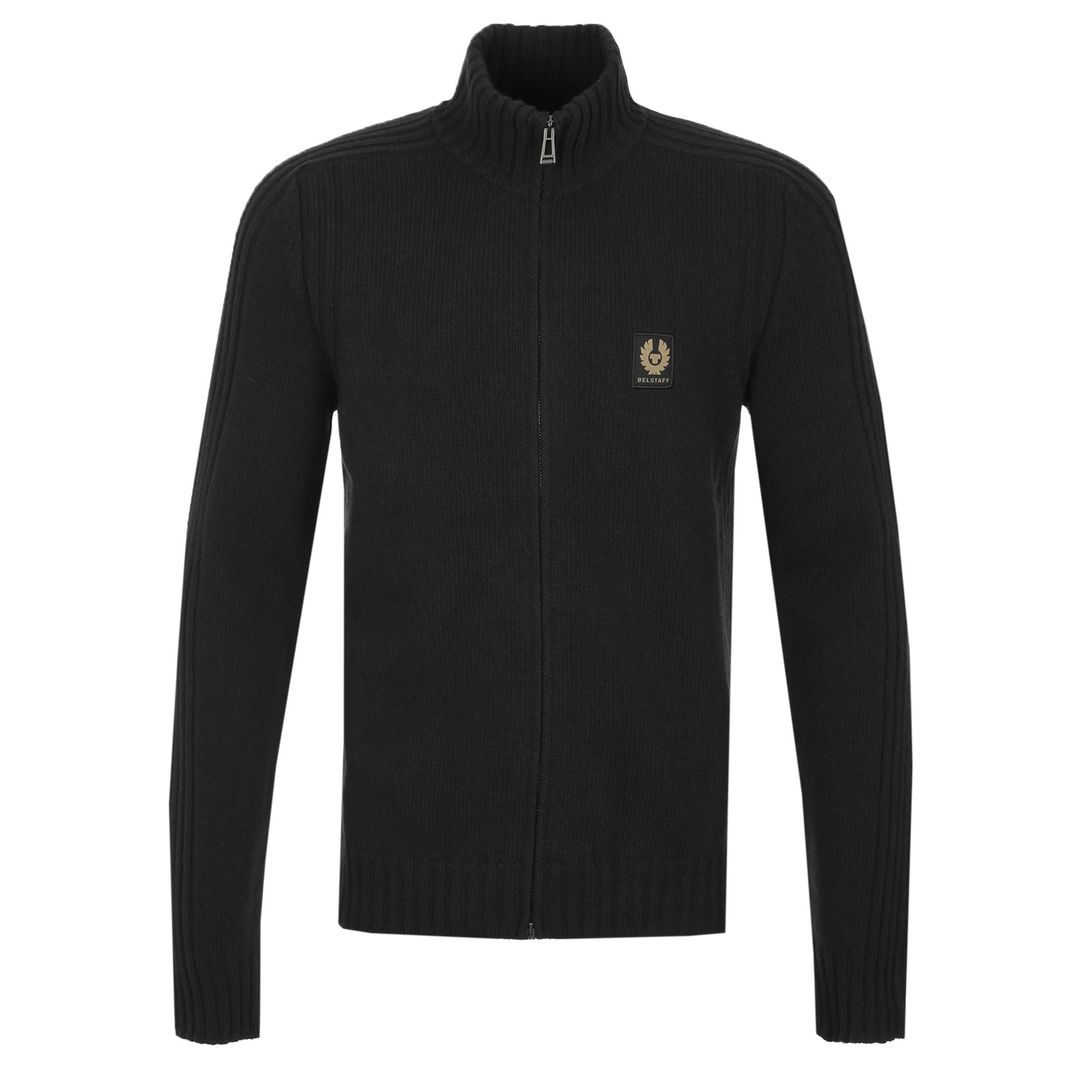 Belstaff Watch Zip Cardigan Knitwear in Black