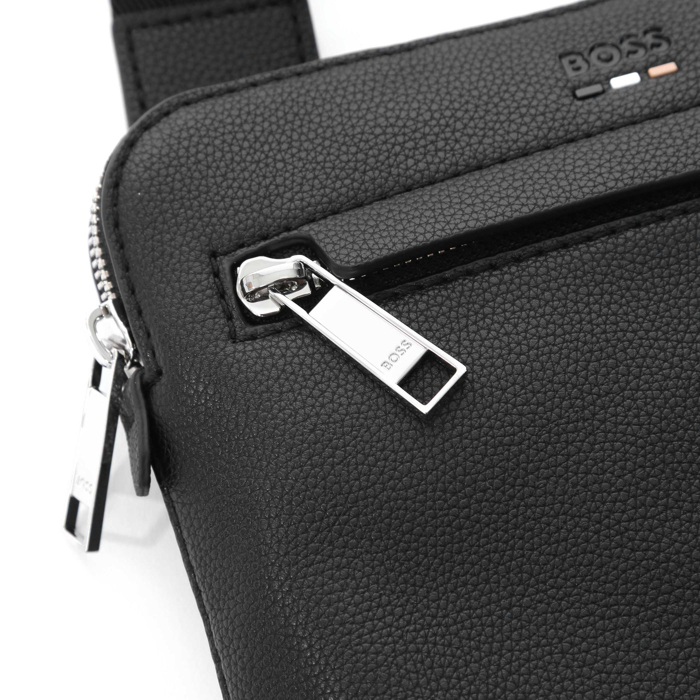 BOSS Ray_S Zip Env Bag in Black Zip Logo