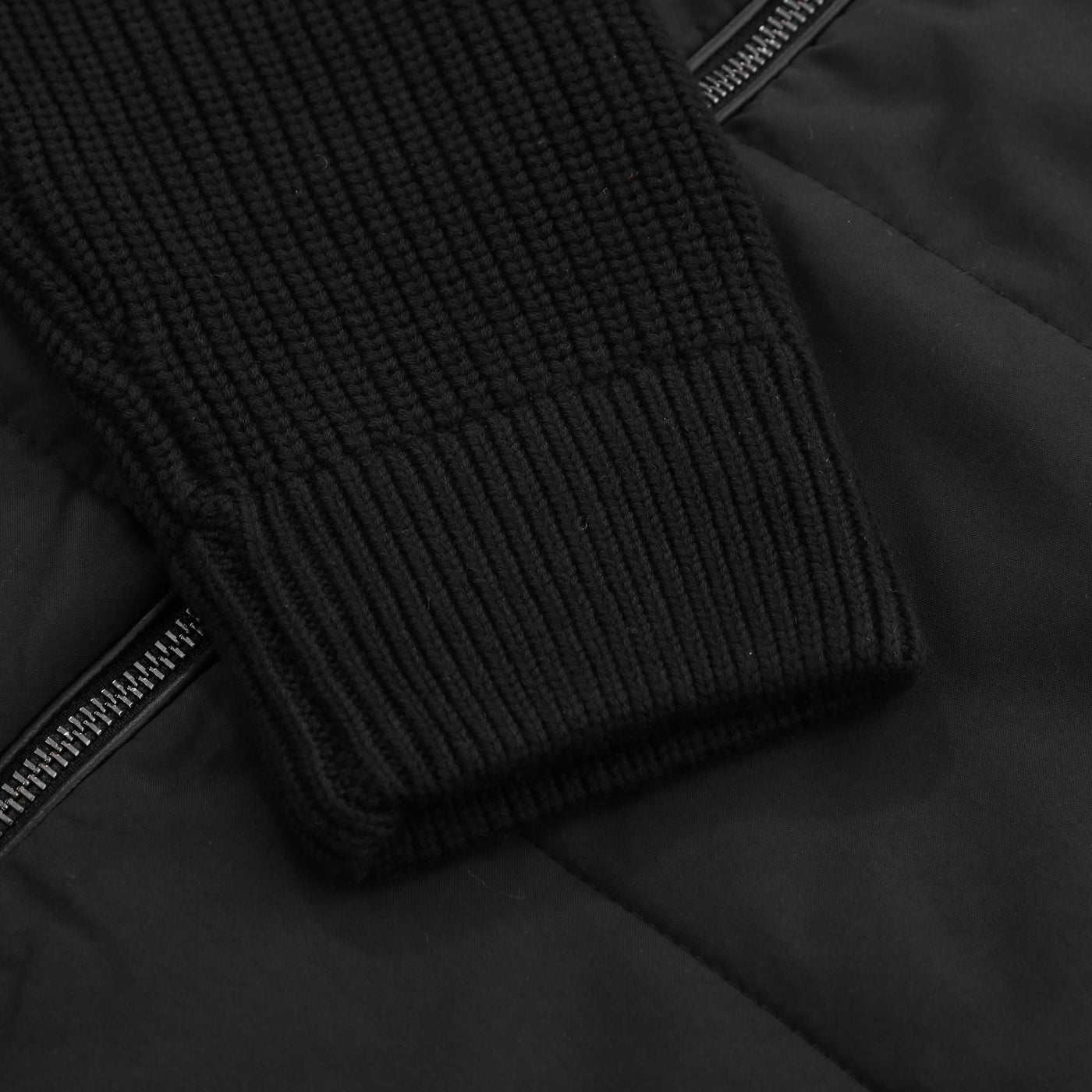 BOSS Merito Knitwear in Black Sleeve