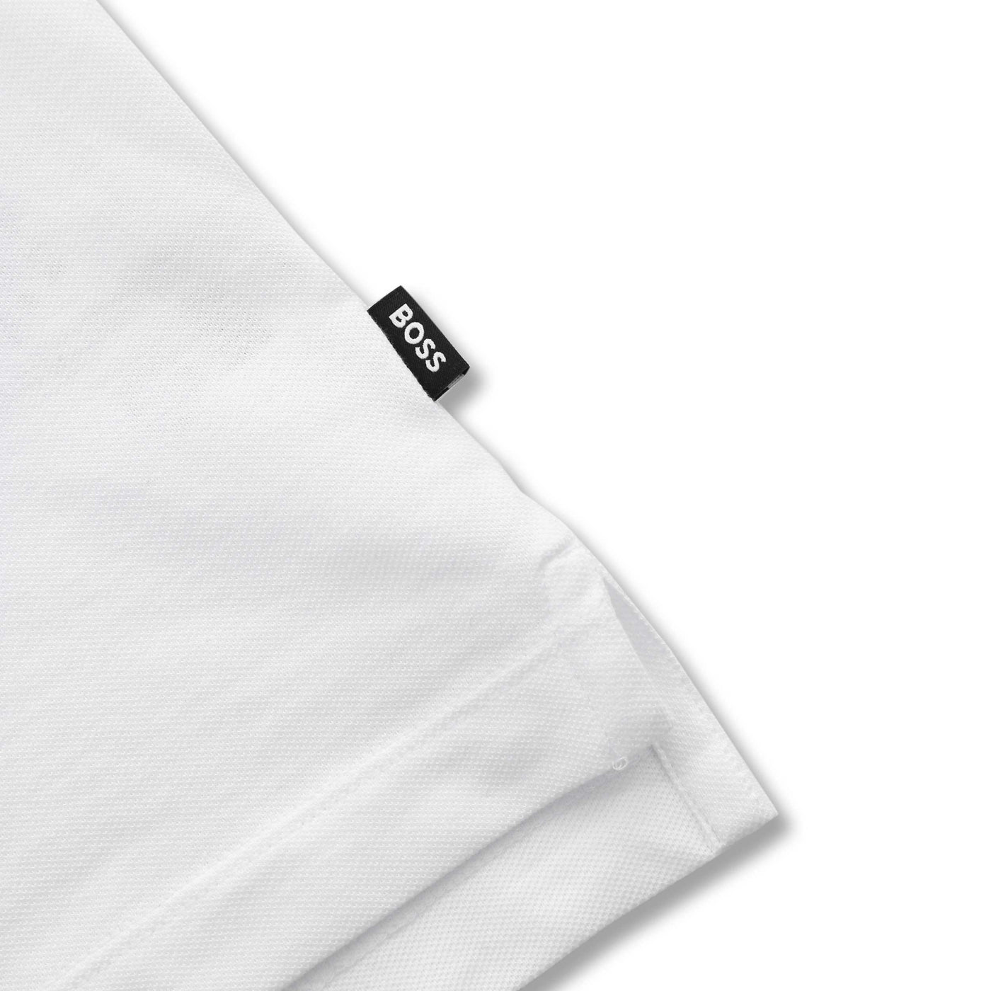 Boss Parlay 190 Polo Shirt in White Tab Logo