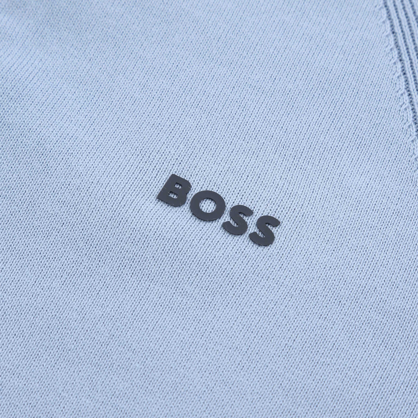 BOSS Perform X QZ Knitwear in Open Blue Logo