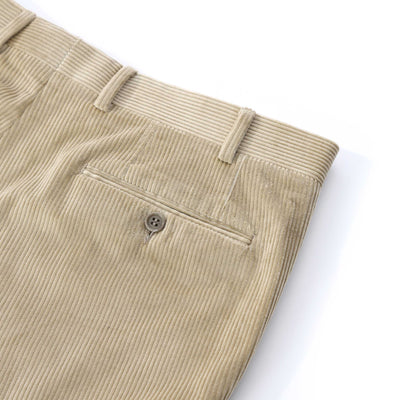 Canali Cord Trouser in Beige Pocket Detail