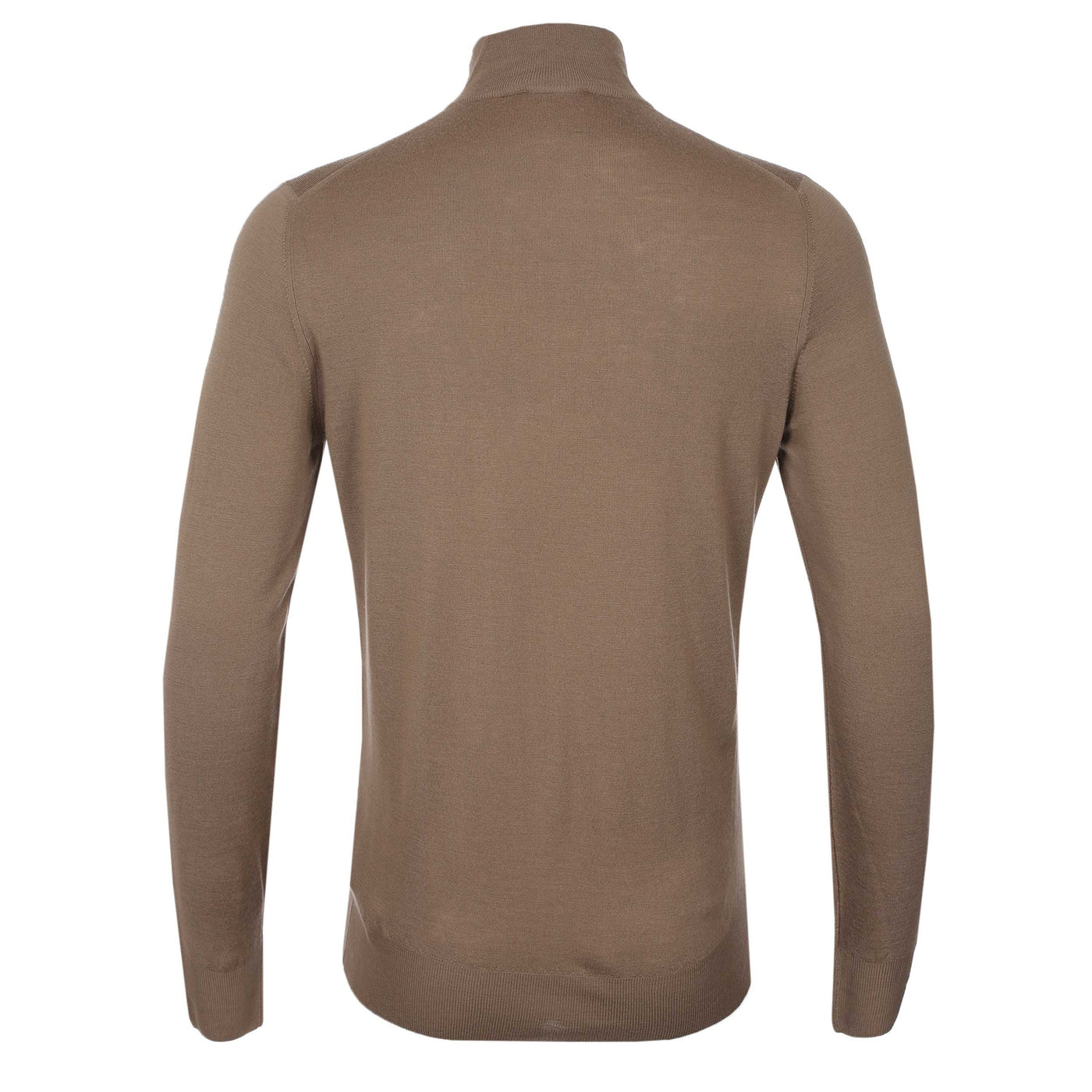 Canali 1/4 Zip Knitwear in Cappuccino Back