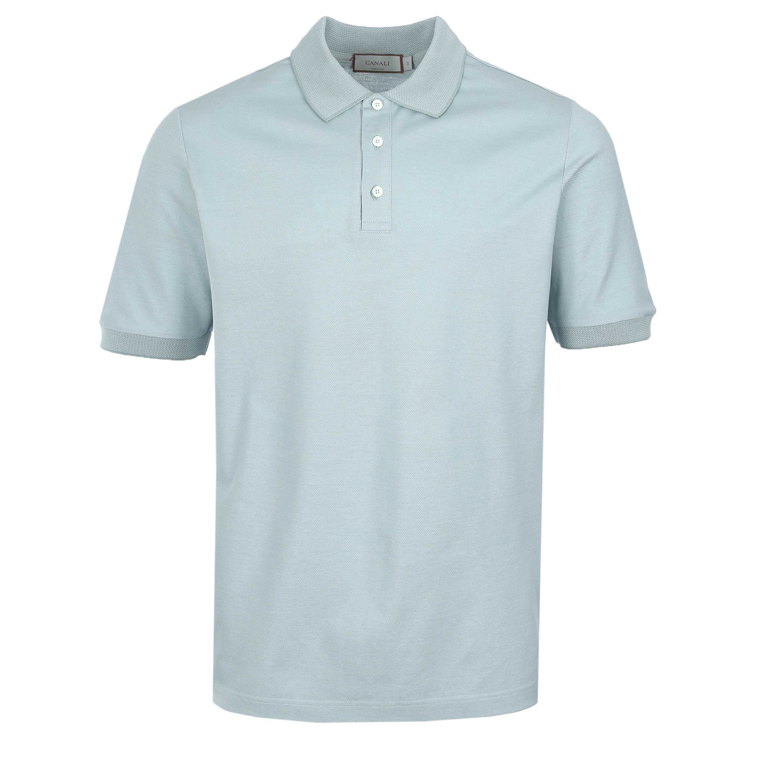 Canali Basic Pique Polo in Mint
