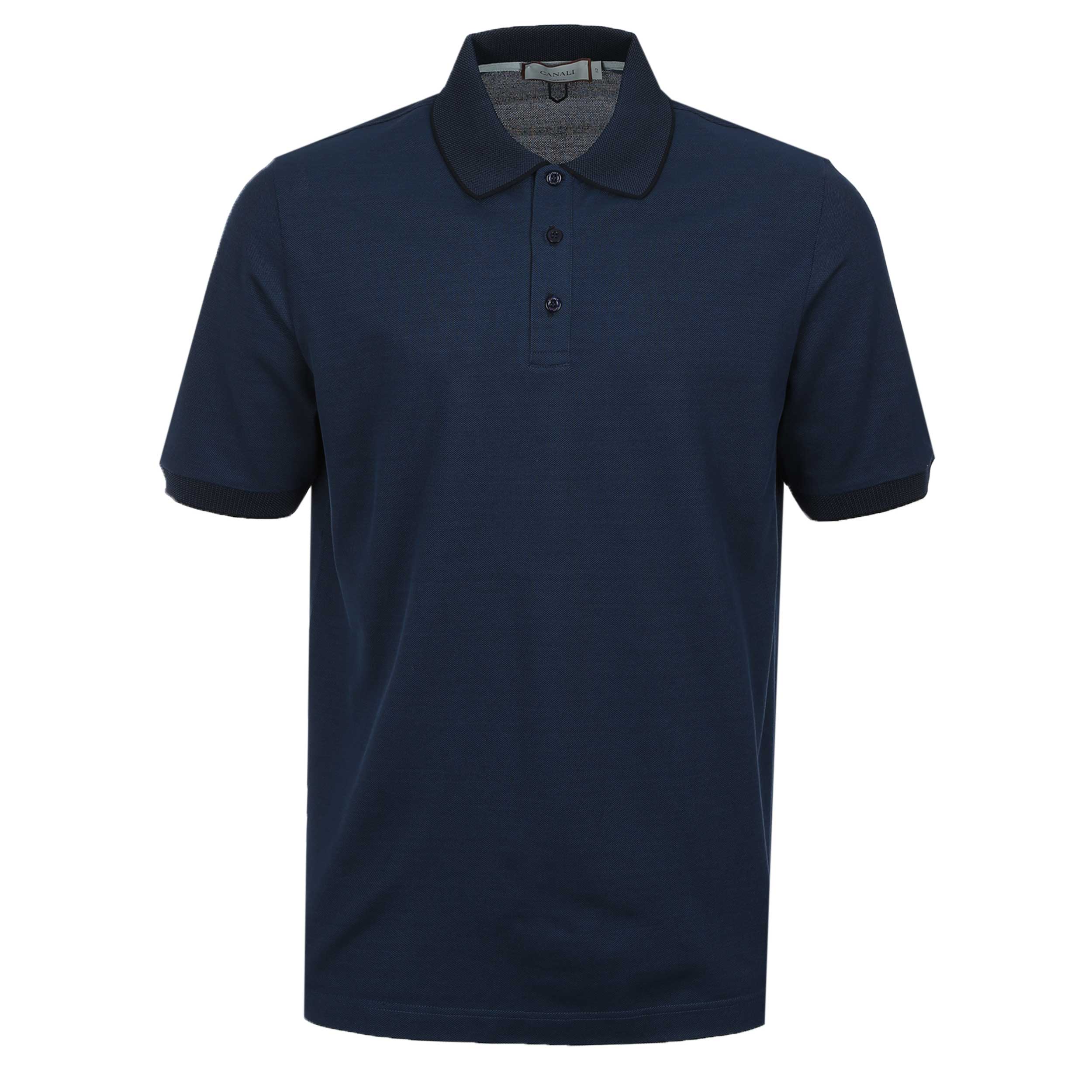 Canali Basic Pique Polo in Navy