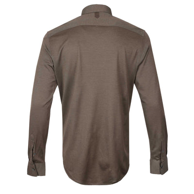 Canali Basic Stretch Shirt in Brown