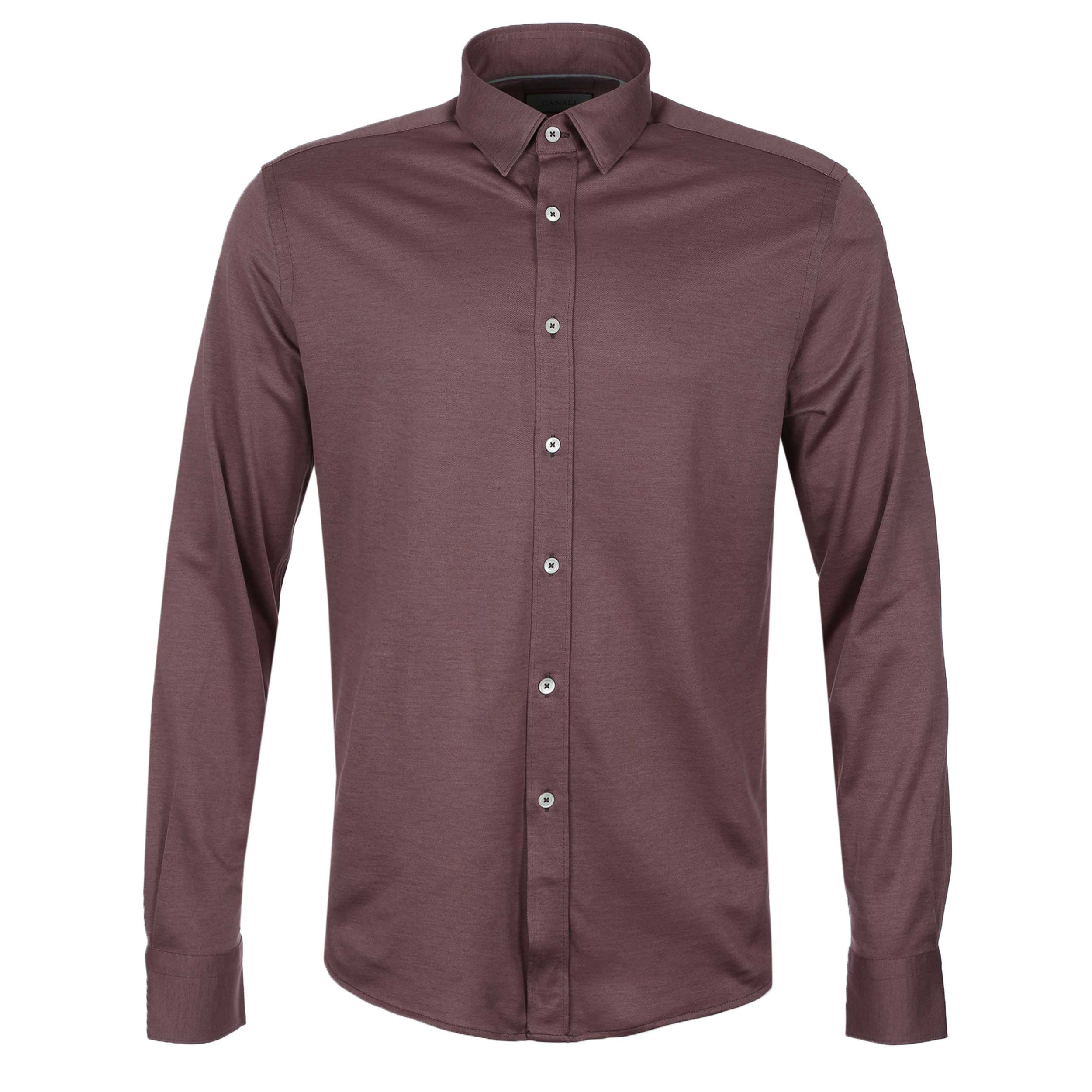 Canali Basic Stretch Shirt in Mauve