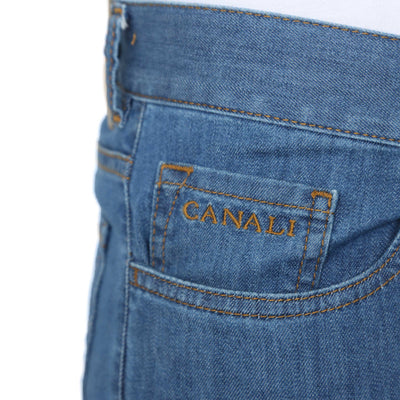 Canali Classic Jean in Mid Blue Denim Pocket