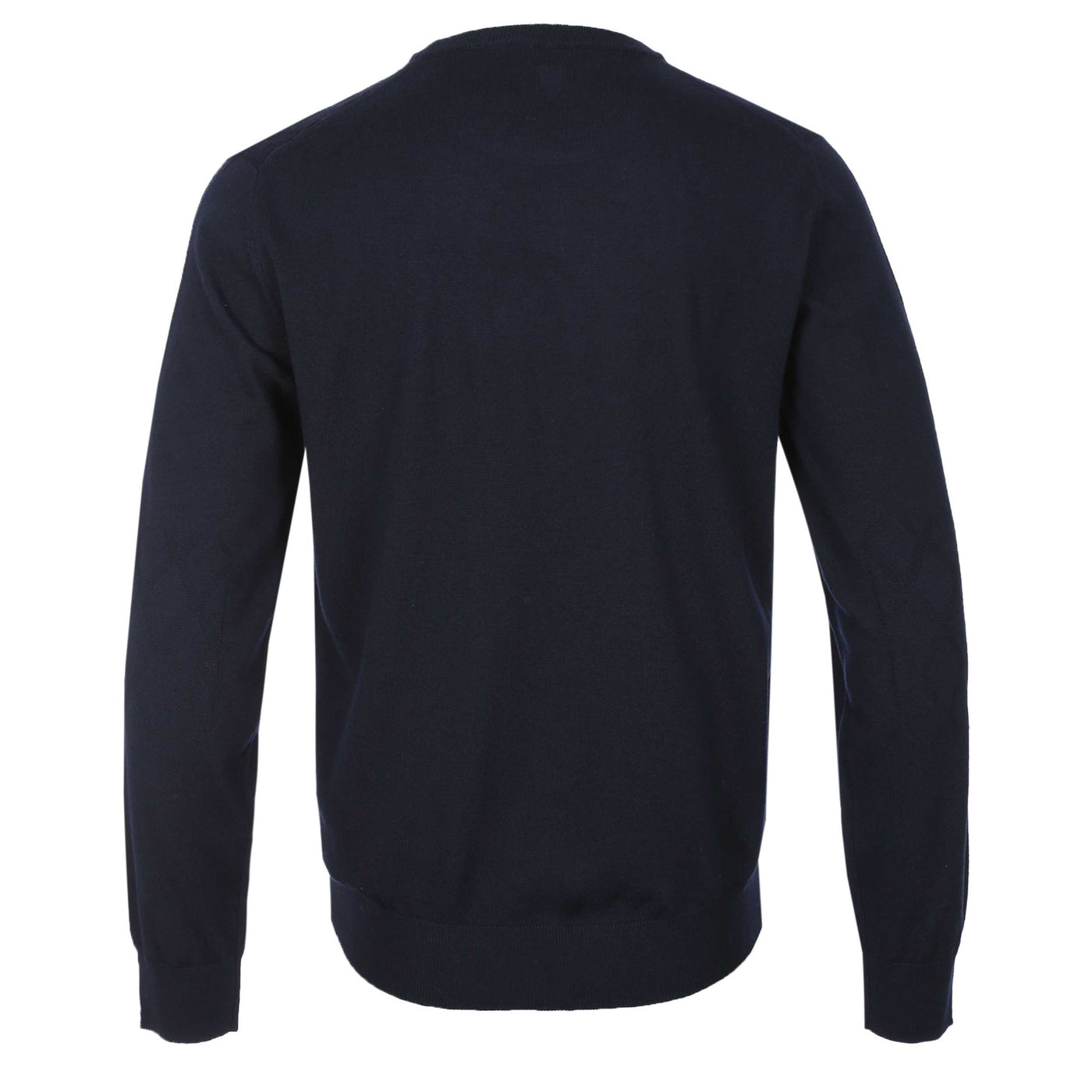 Canali Crew Neck Diamond Print Knitwear in Navy Back