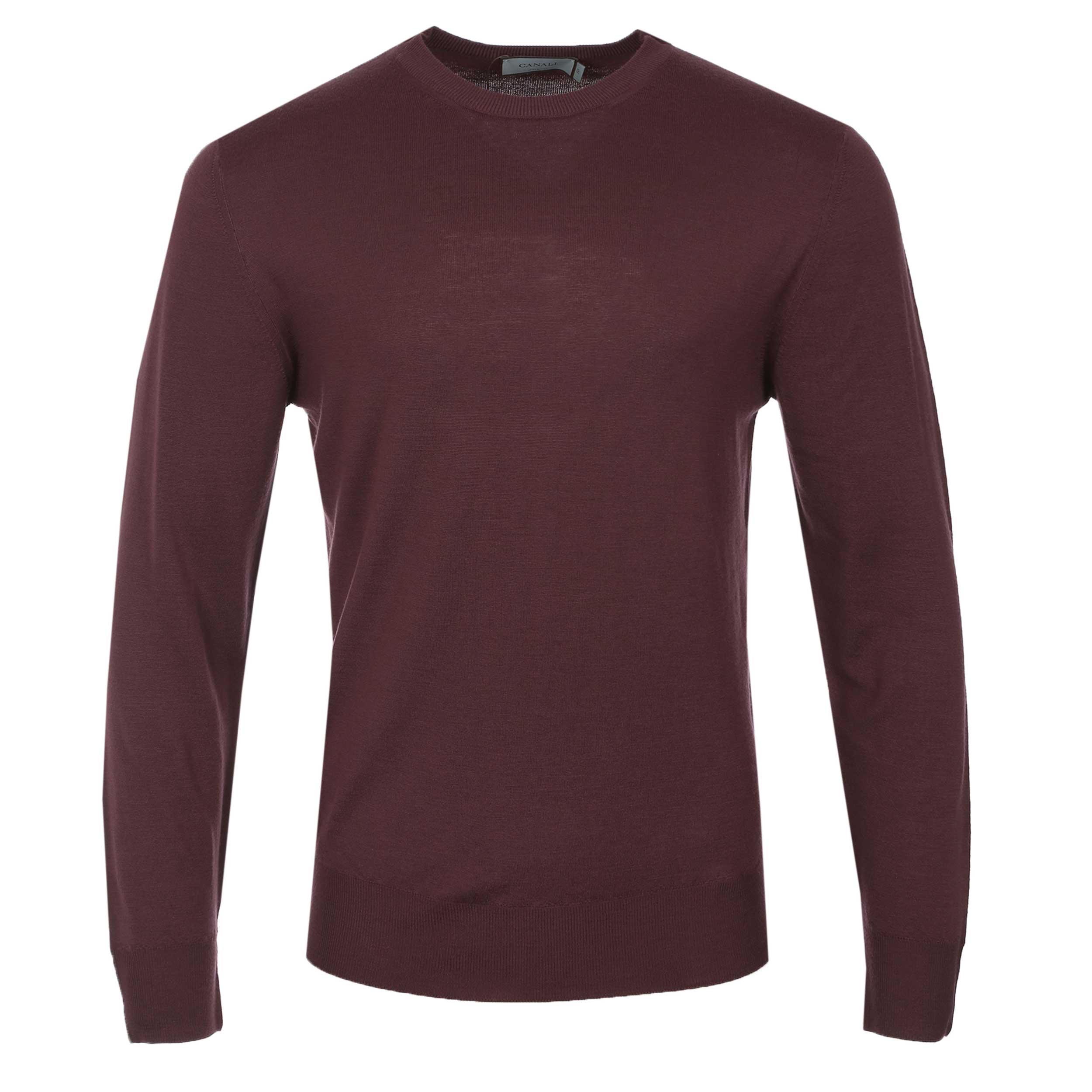 Canali Crew Neck Knitwear in Burgundy