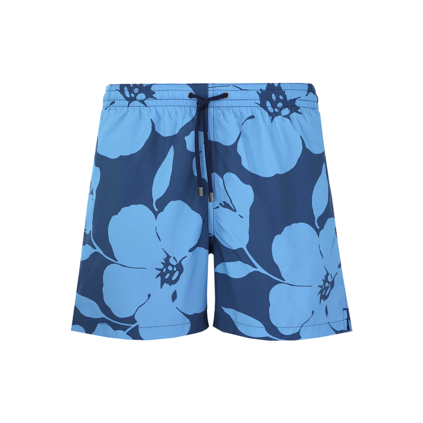 Canali Floral Print Swim Short in Blue Print