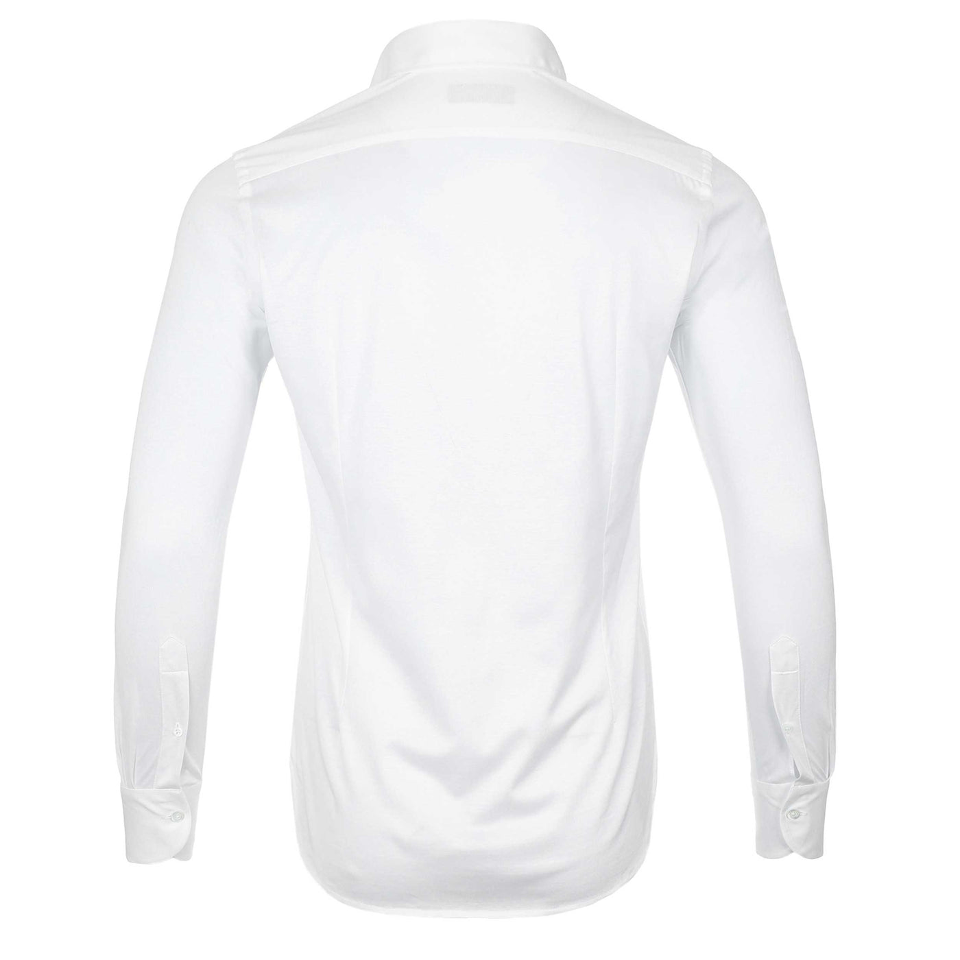 Canali Jersey Stretch Shirt in White Back