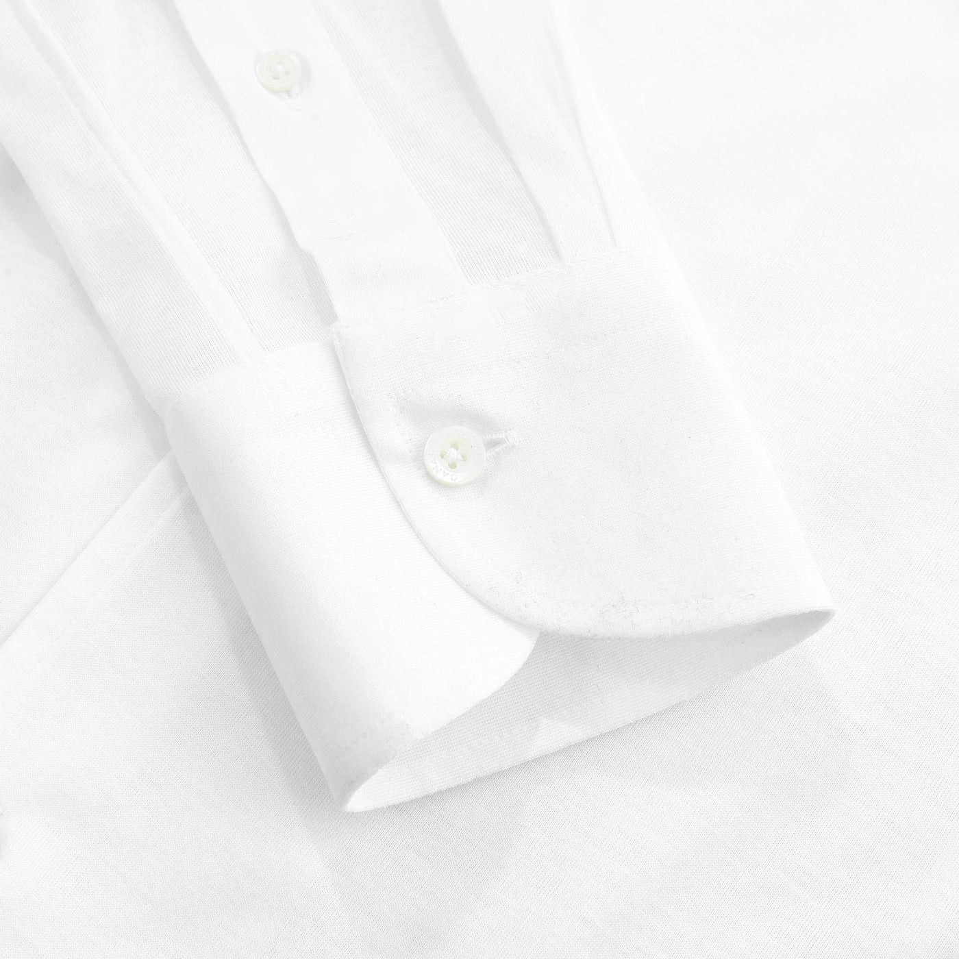 Canali Jersey Stretch Shirt in White Cuff
