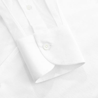Canali Jersey Stretch Shirt in White Cuff