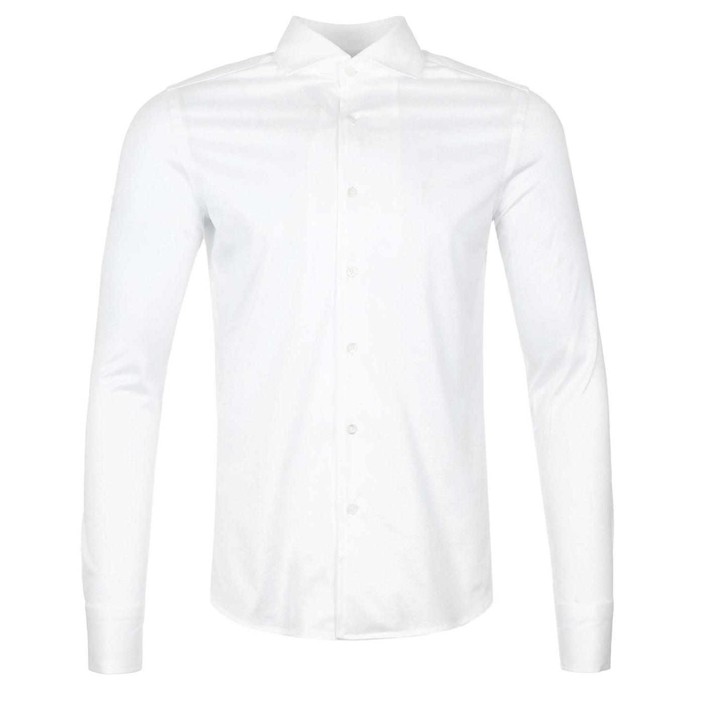 Canali Jersey Stretch Shirt in White