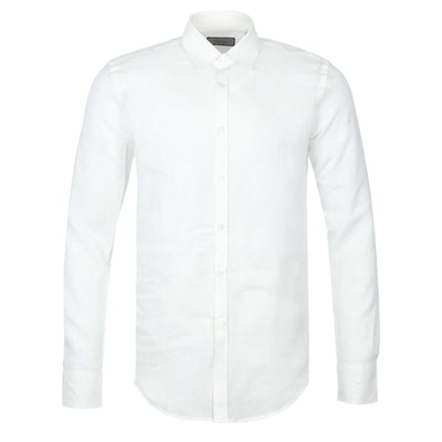 Canali Linen Shirt in White