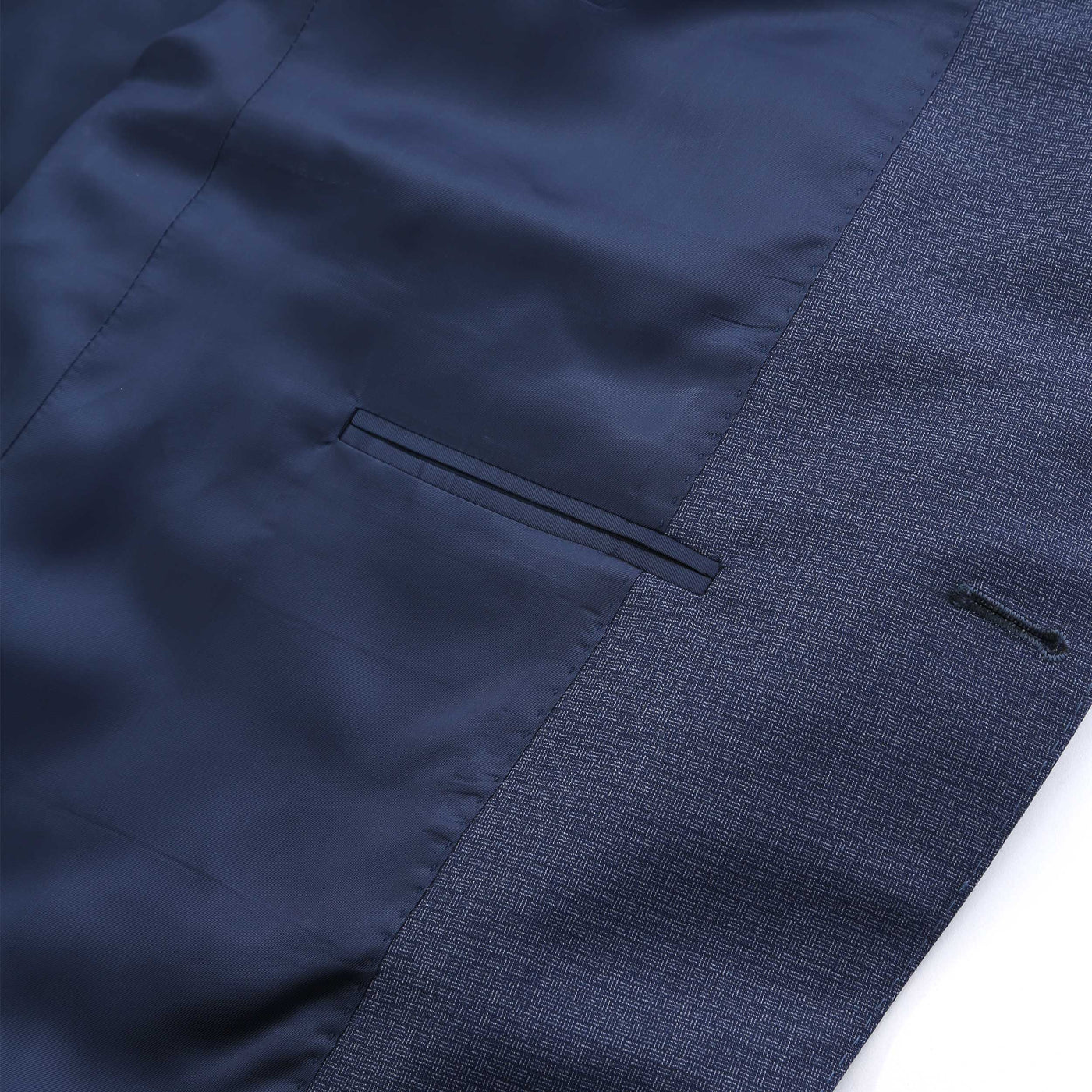 Canali Microweave Notch Lapel Suit in Airforce Blue Inside Pocket 2