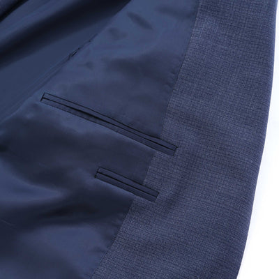 Canali Microweave Notch Lapel Suit in Airforce Blue Inside Pocket